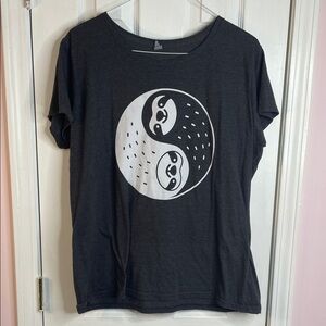 Charcoal Sloth Yin Yang Graphic Tee